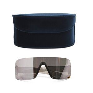 GUCCI Silver 99mm Shield Sunglasses